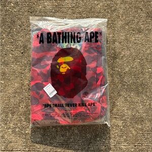 A Bathing Ape Red Camo HOODIE- Iconic Ape Head